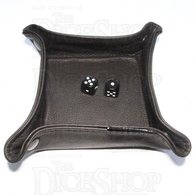 Chasm Leather Folding Dice Tray -  Dark Brown