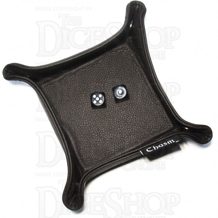 Chasm Leather Folding Dice Tray -  Dark Brown