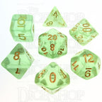 TDSO Iridescent Glitter Green 7 Dice Polyset