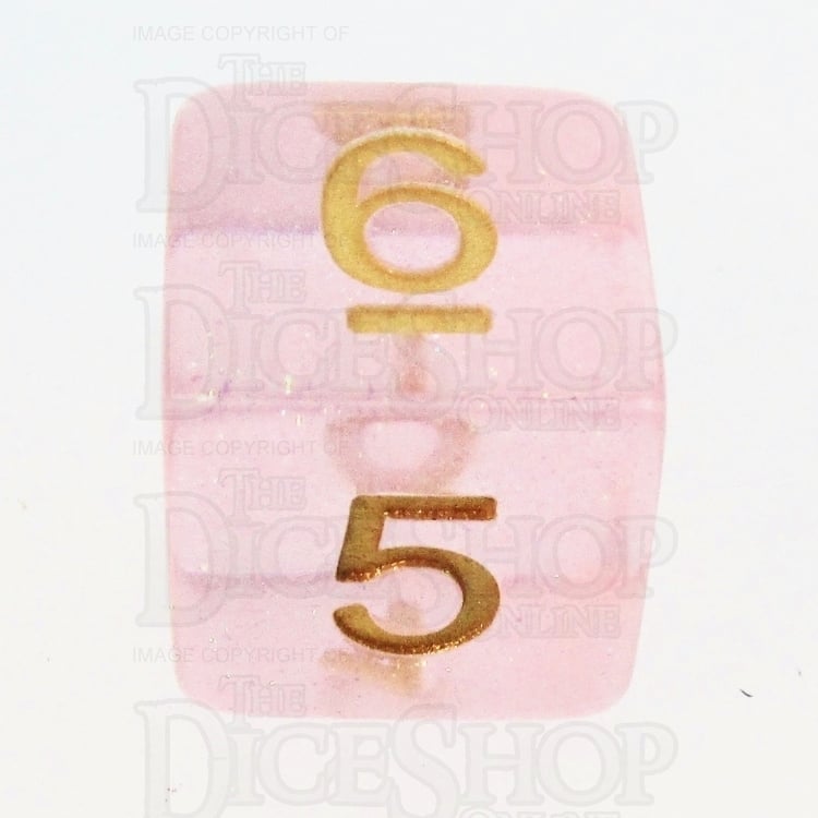 TDSO Iridescent Glitter Pink D6 Dice