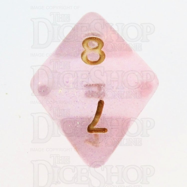 TDSO Iridescent Glitter Pink D8 Dice