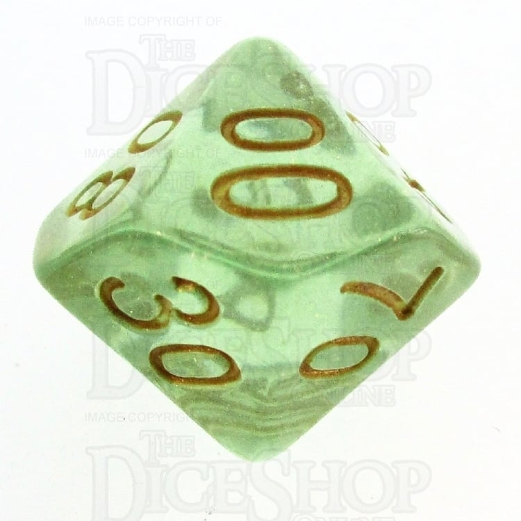 TDSO Iridescent Glitter Green Percentile Dice