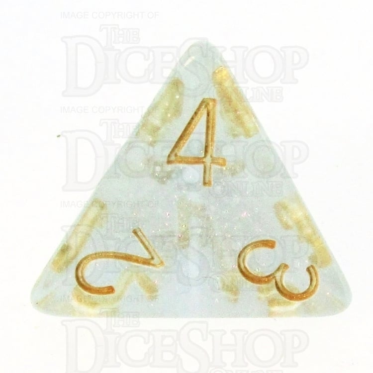 TDSO Iridescent Glitter Blue D4 Dice