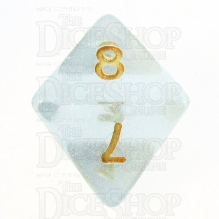 TDSO Iridescent Glitter Blue D8 Dice
