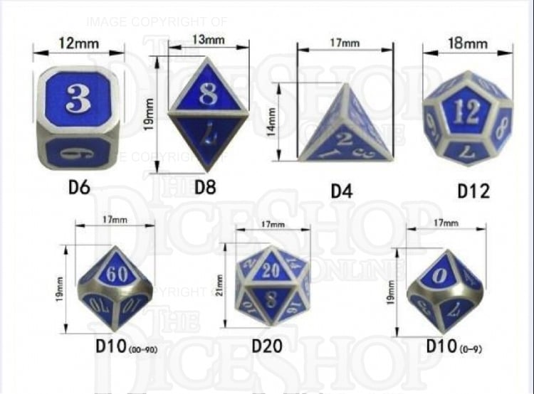 TDSO Metal Fire Forge Silver & Fluorescent Pink MINI 12mm 7 Dice Polyset