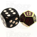 TDSO Metal Fire Forge Gold & Purple MINI 12mm D12 Dice