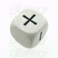 Grey Ghost Opaque White & Black Fudge Fate D6 Dice