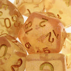 TDSO Iridescent Glitter Orange 7 Dice Polyset