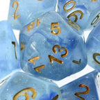 TDSO Glitter Transparent Blue 7 Dice Polyset