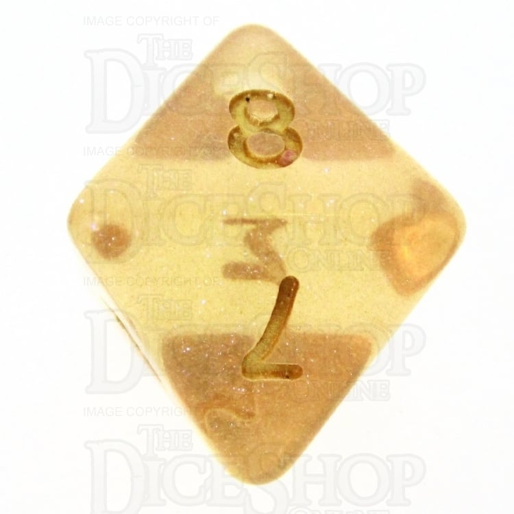TDSO Iridescent Glitter Orange D8 Dice