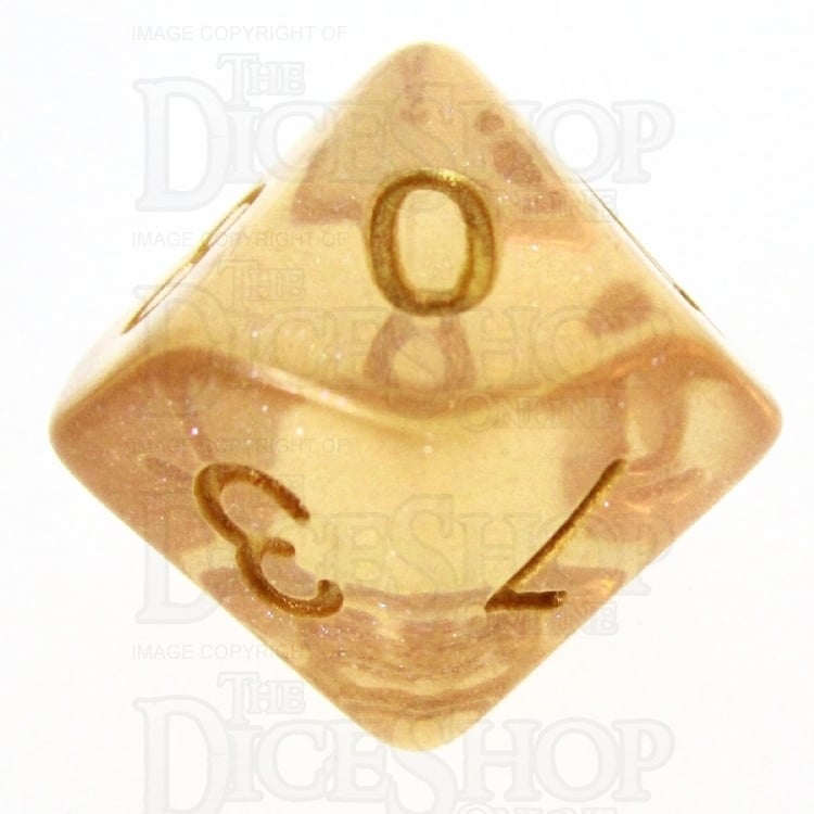 TDSO Iridescent Glitter Orange D10 Dice