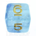 TDSO Glitter Transparent Blue D6 Dice
