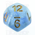 TDSO Glitter Transparent Blue D12 Dice