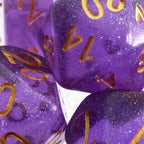 TDSO Iridescent Glitter Purple 7 Dice Polyset