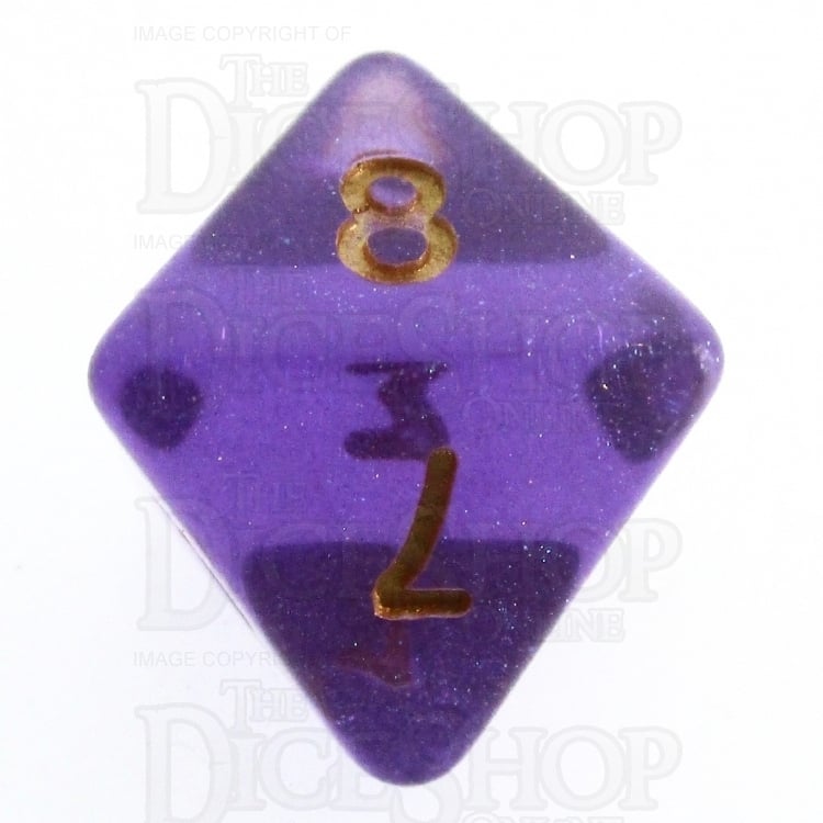 TDSO Iridescent Glitter Purple D8 Dice