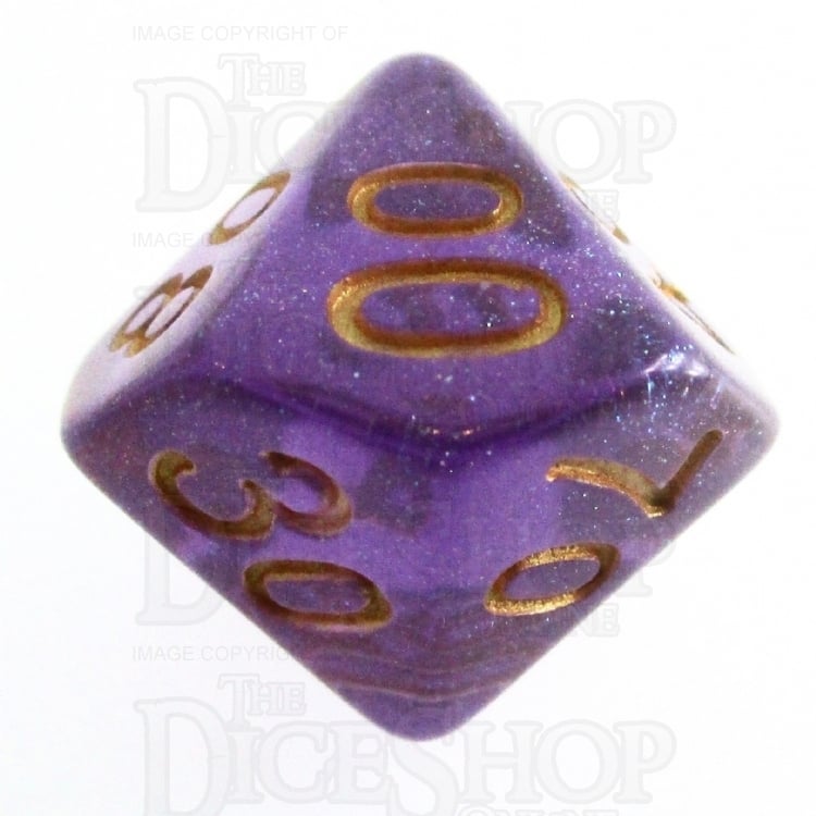 TDSO Iridescent Glitter Purple Percentile Dice