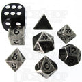 TDSO Metal Antique Silver MINI 10mm 7 Dice Polyset