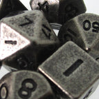 TDSO Metal Antique Silver MINI 10mm 7 Dice Polyset
