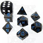 TDSO Metal Black Nickel & Blue MINI 10mm 7 Dice Polyset