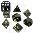 TDSO Metal Black Nickel & Yellow MINI 10mm 7 Dice Polyset