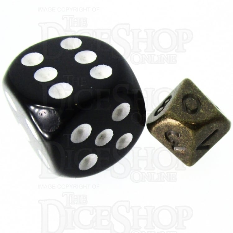 TDSO Metal Antique Gold MINI 10mm D10 Dice