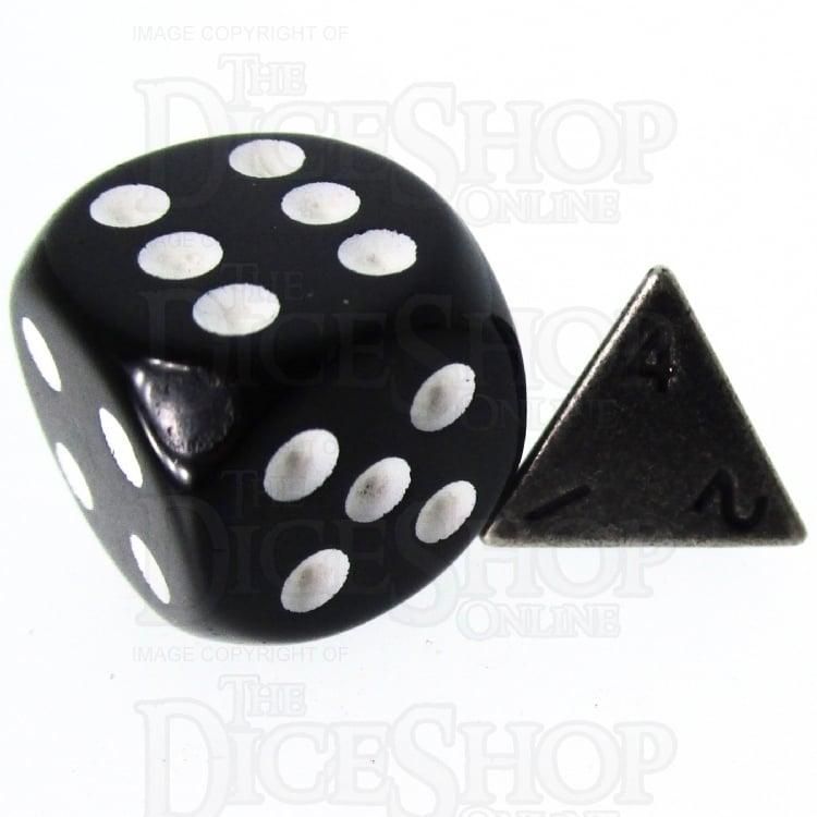 TDSO Metal Antique Silver MINI 10mm D4 Dice