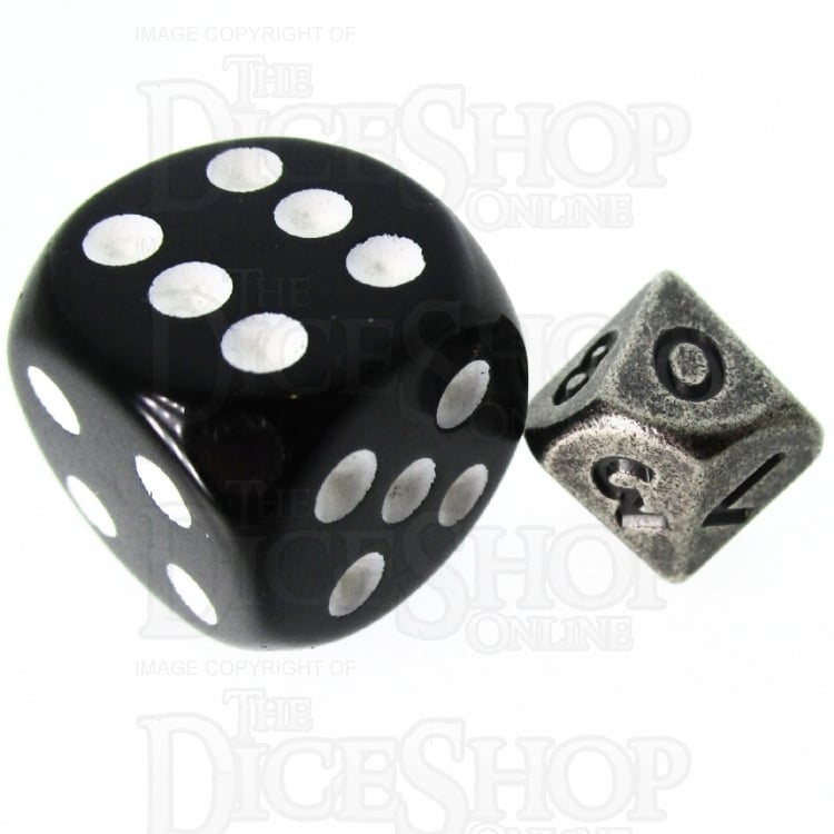 TDSO Metal Antique Silver MINI 10mm D10 Dice