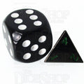 TDSO Metal Black Nickel & Green MINI 10mm D4 Dice