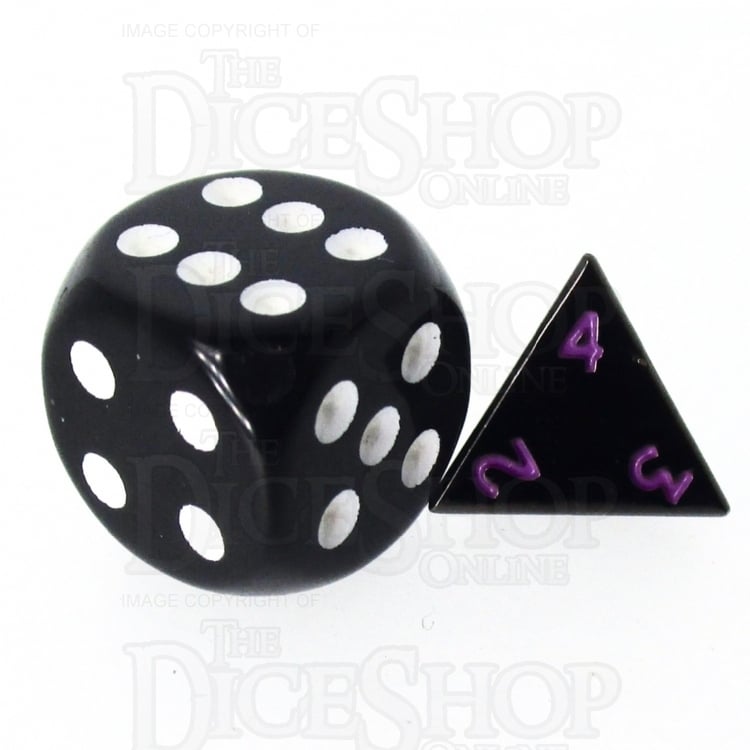 TDSO Metal Black Nickel & Purple MINI 10mm D4 Dice