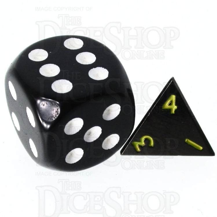 TDSO Metal Black Nickel & Yellow MINI 10mm D4 Dice