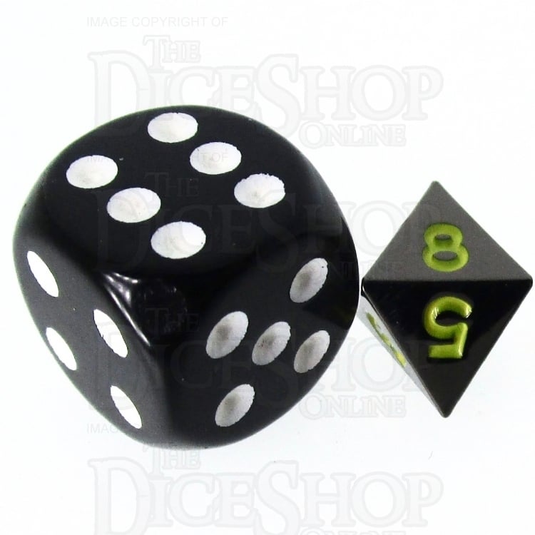 TDSO Metal Black Nickel & Yellow MINI 10mm D8 Dice