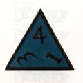 TDSO Metal Script Black Nickel & Blue D4 Dice