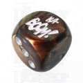Chessex Lustrous Gold KA-BOOM! Logo D6 Spot Dice