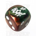Chessex Gemini Copper & Green KA-BOOM! Logo D6 Spot Dice