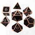 TDSO Metal Script Copper & Black 7 Dice Polyset