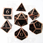TDSO Metal Script Copper & Black 7 Dice Polyset