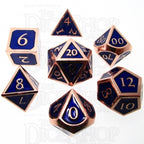 TDSO Metal Script Copper & Blue 7 Dice Polyset