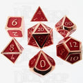 TDSO Metal Script Copper & Red 7 Dice Polyset