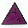 TDSO Metal Script Black Nickel & Purple D4 Dice