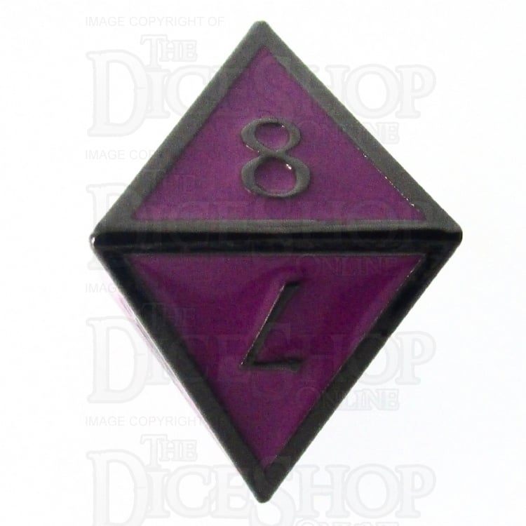 TDSO Metal Script Black Nickel & Purple D8 Dice