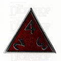 TDSO Metal Script Black Nickel & Red D4 Dice