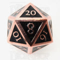 TDSO Metal Script Copper & Black D20 Dice