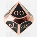 TDSO Metal Script Copper & Black Percentile Dice