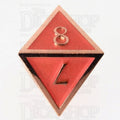 TDSO Metal Script Copper & Orange D8 Dice