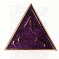 TDSO Metal Script Copper & Purple D4 Dice