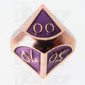 TDSO Metal Script Copper & Purple Percentile Dice