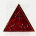 TDSO Metal Script Copper & Red D4 Dice