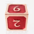 TDSO Metal Script Copper & Red D6 Dice