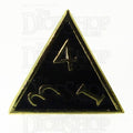 TDSO Metal Script Gold & Black D4 Dice