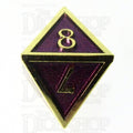 TDSO Metal Script Gold & Purple D8 Dice